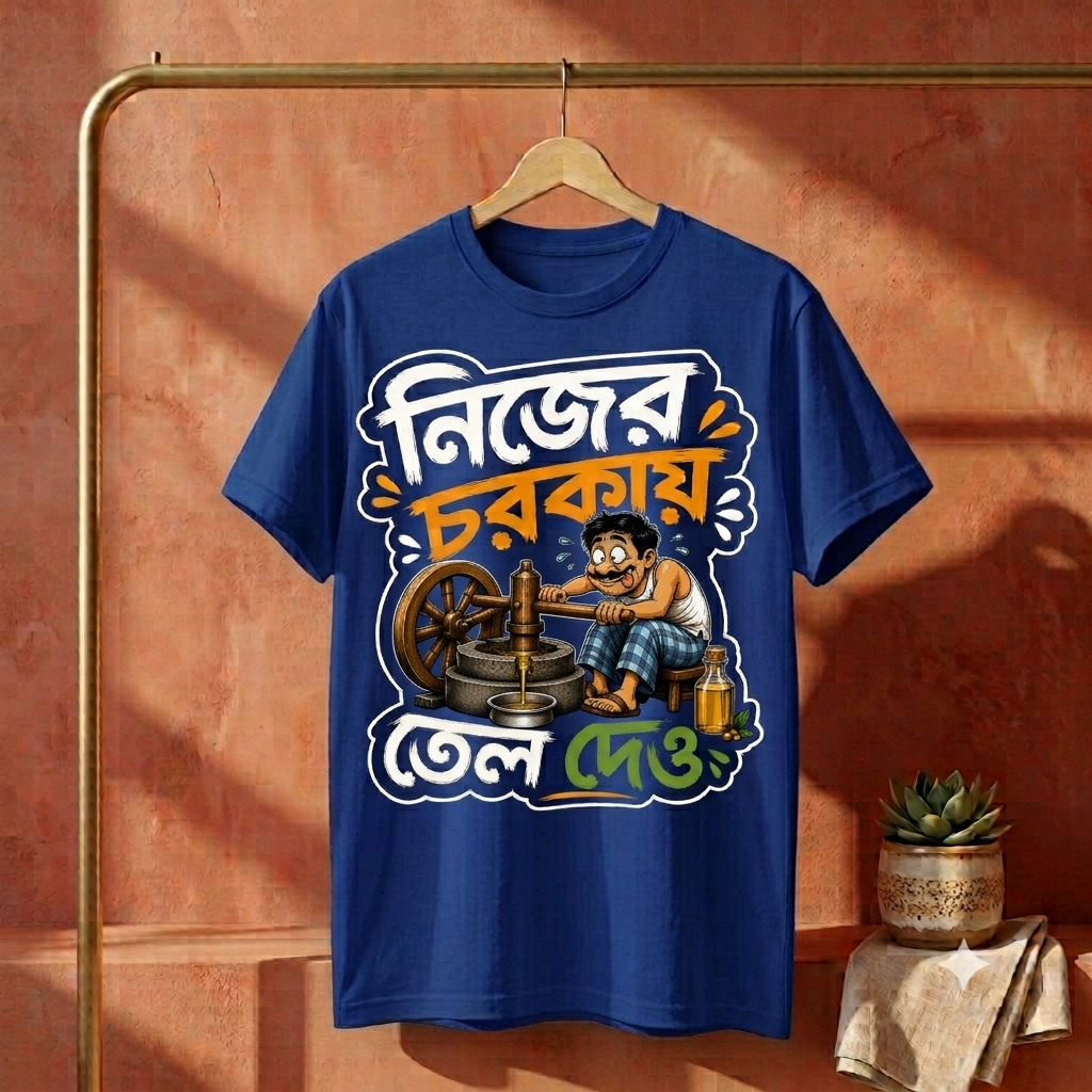 ||Unisex "NIJER CHORKAY TEL DAO" Bengali Printed T-Shirts||